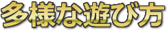 多様な遊び方